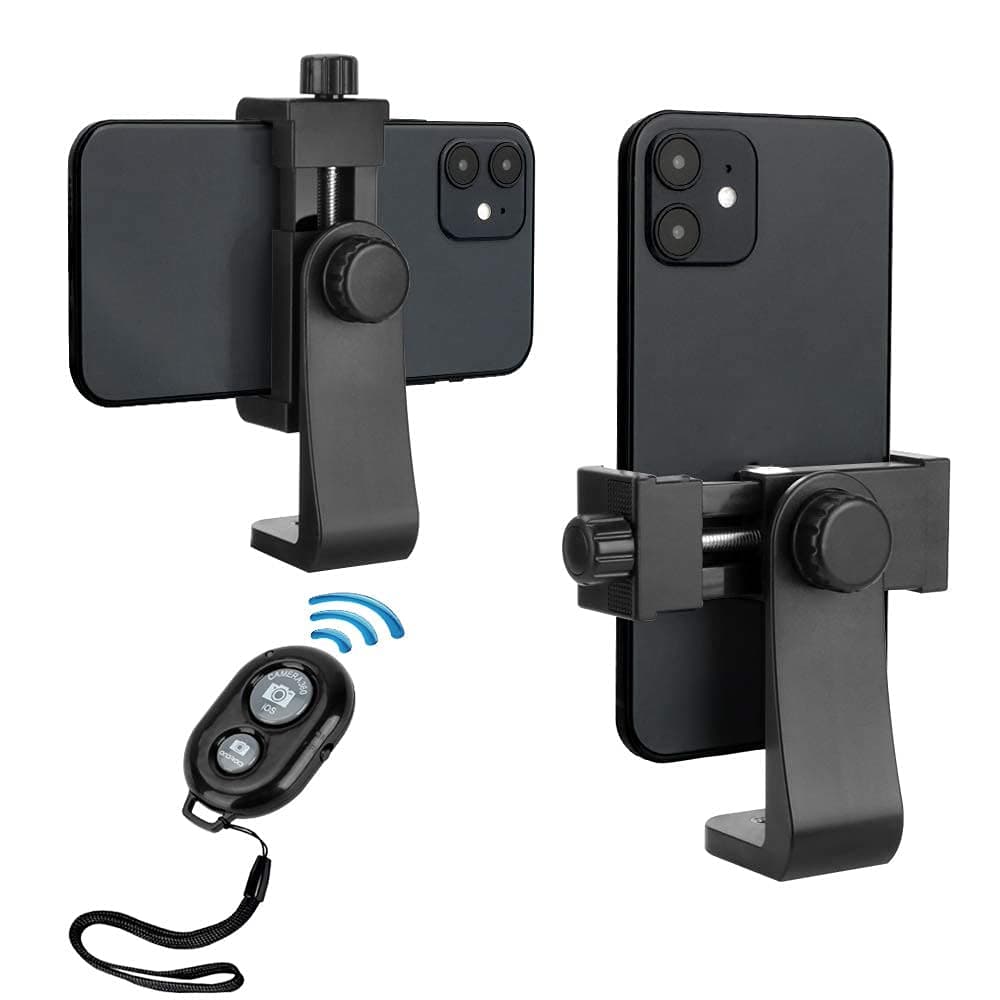 Phone Tripod Mount Holder with Wireless Remote Control 360°Rotation Smartphone Holder Stand Adapter Compatible with iPhone 14 13 12 11 Pro Xs XR Max X 8 7 6 6s Plus Samsung Cell Phone for Selfie Stick