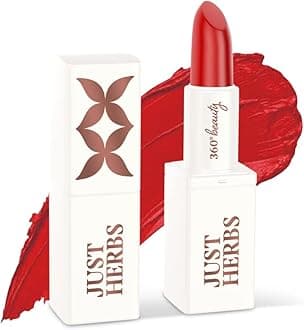Ayurvedic Herb Enriched Creamy, Natural Matte Lipstick For Nourished & Moisturized Lips - Parabens & Chemical Free 05 Deep Red (Half - Size) 1.8gm
