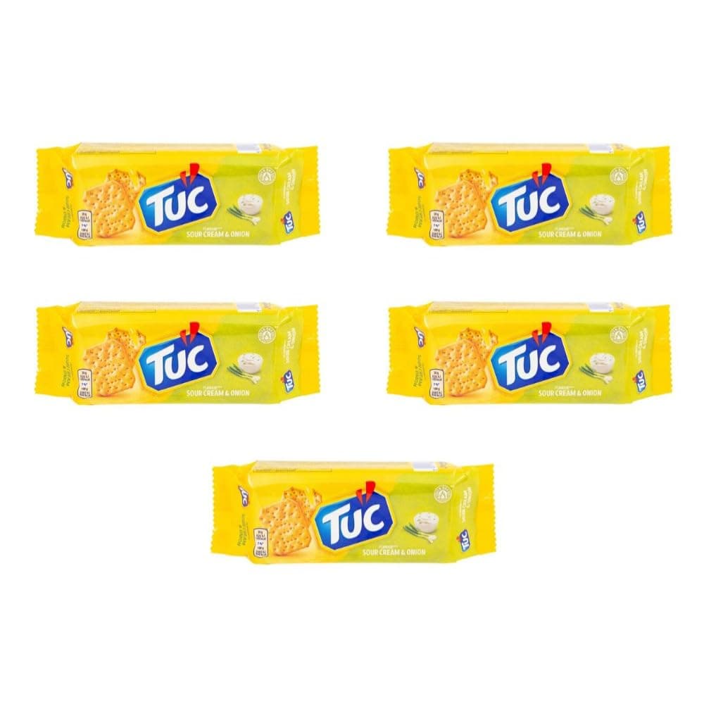 Tuc Biscuit Cracker Light Crunchy Oven Baked Biscuits Cracker 100g | FabFinds Mug (5 Pack, Sour Cream & Onion)