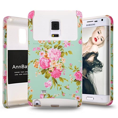 Note Edge Case,Samsung Note Case-AnnBay(TM) for Samsung Galaxy Note Edge 2in1 Hybrid Case Heavy Duty Case Hybrid Armor Cover Case(White)