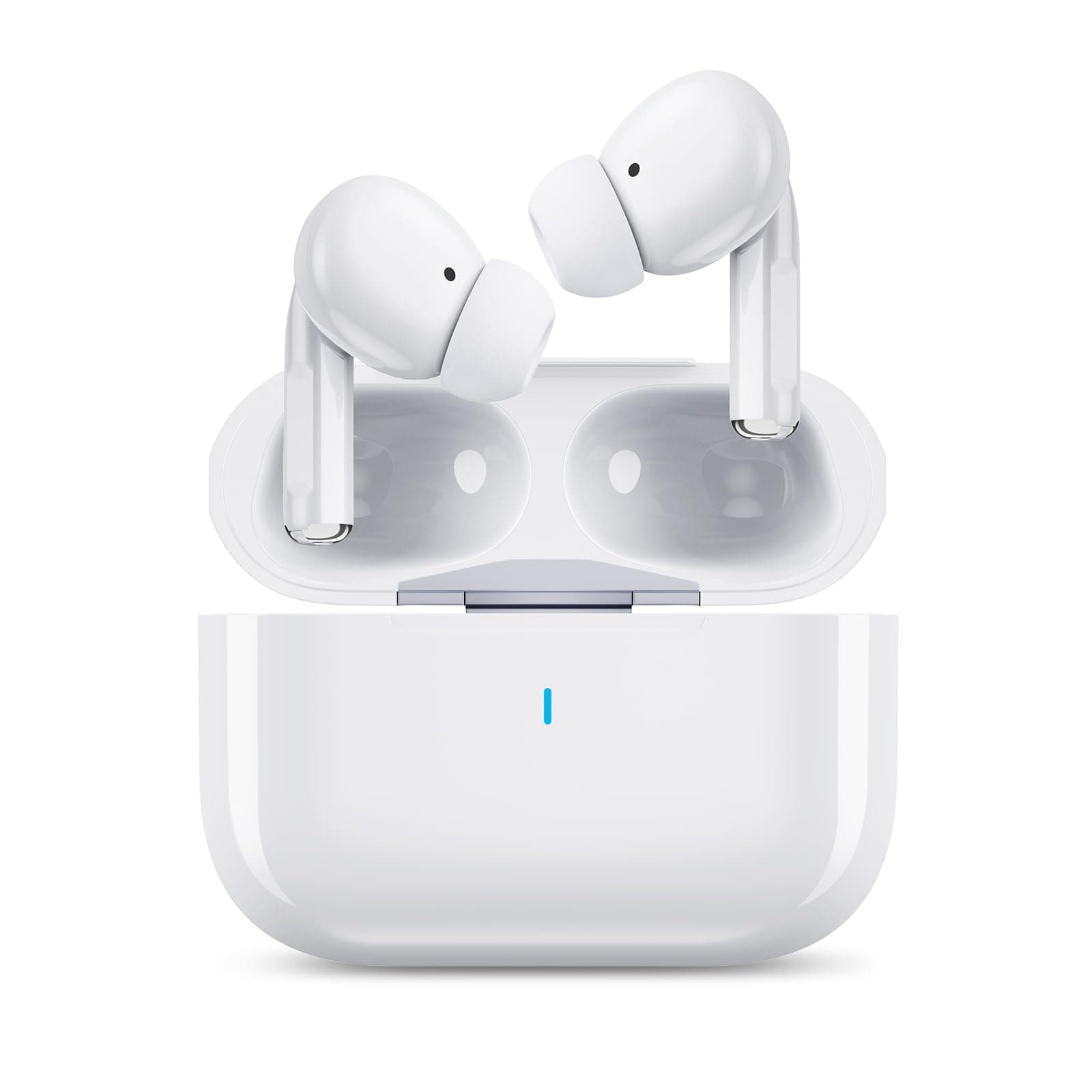 Wireless Earbuds for iPhone, 5.3 Bluetooth Headphones for Apple Earbuds Wireless, ENC Noise Cancelling 40Hrs Playback in Ear Air Buds Pods HiFi Bass for iPhone 17 16 15/iPad/PC/Laptop/Switch/White