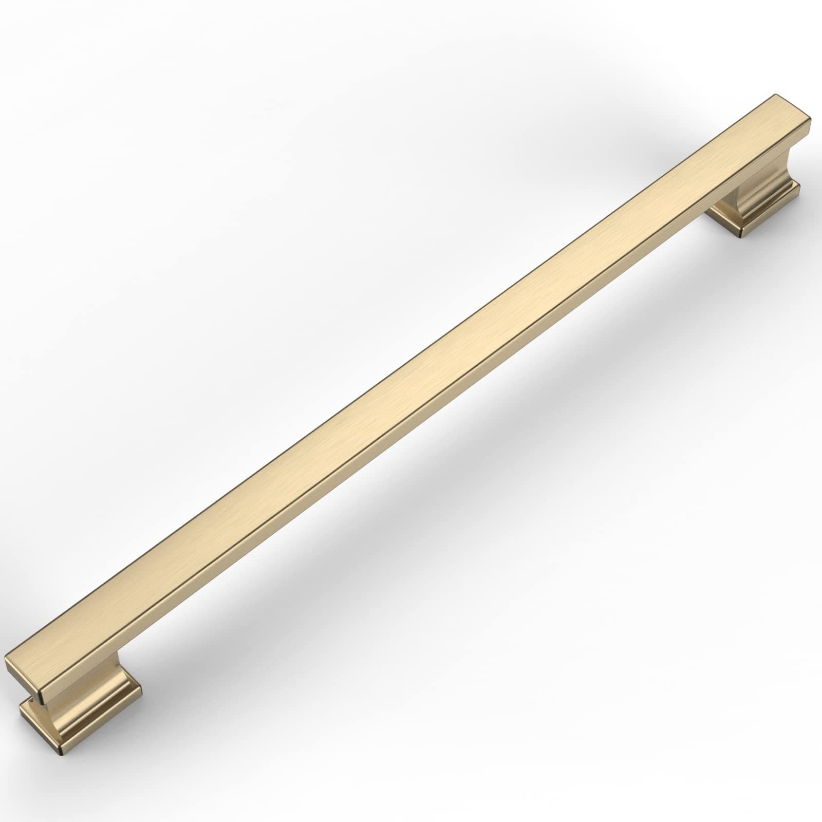 Amerdeco 6 Pack Brushed Brass Cabinet Pulls 11.3 Inch(288mm) Hole Center Cabinet Hardware Kitchen Cabinet Handles for Bathroom Drawer Pulls Dresser Pulls ZH00013…