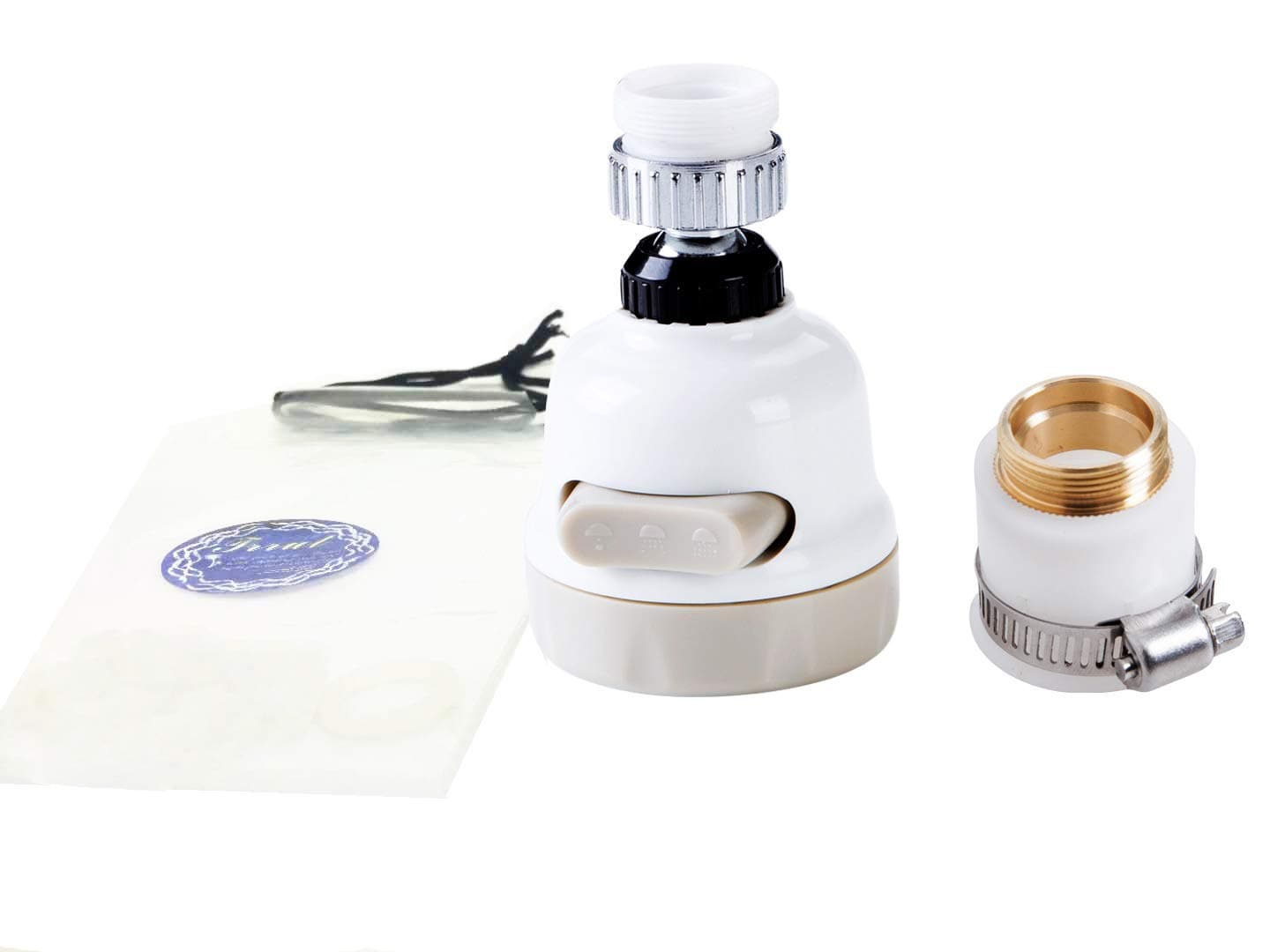 Adjustable 360 Degrees Rotatable Faucet Supercharged Sprinkler Tap Transfer Interface Aerator Universal Adapter Lead Set,Kitchen Sink Accessories Tools Water Tap Head Splash Regulator