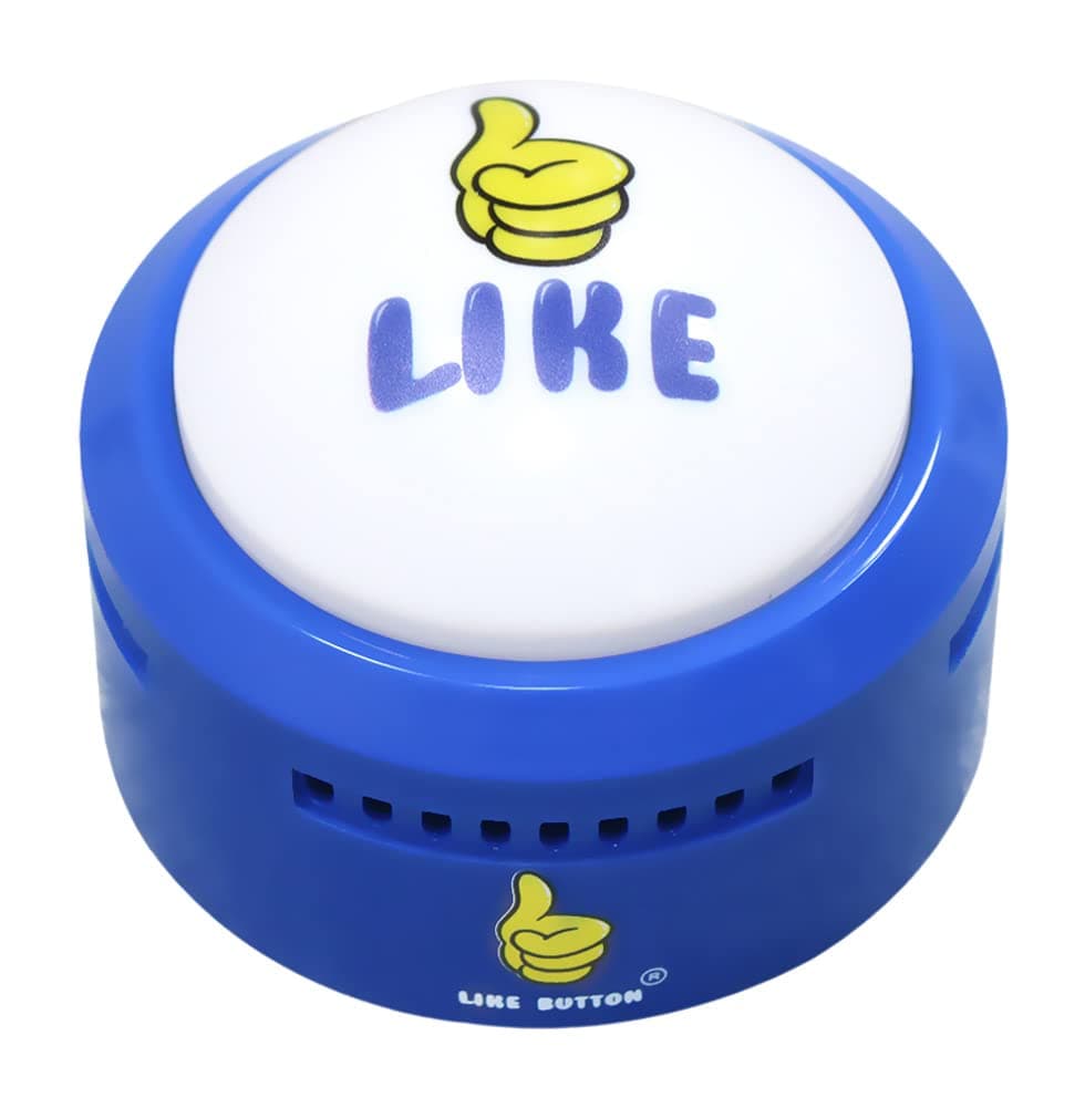 Talkie Toys Products Like Button - Talking Button Features Hilarious Like Sayings - Talking Novelty Gift with Funny Sound Clips, New Sayings