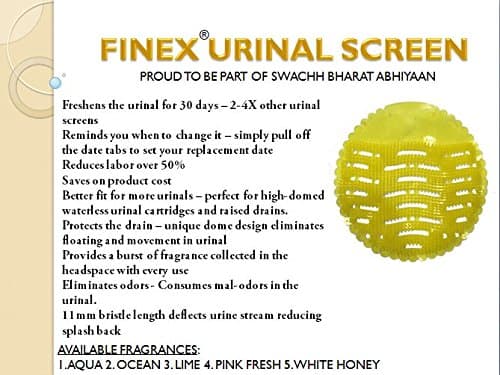 Finex Urinal Screen Mat - 10 Pcs Set (Available in 10 New Fragrances Which Lasts Upto 30 Days)