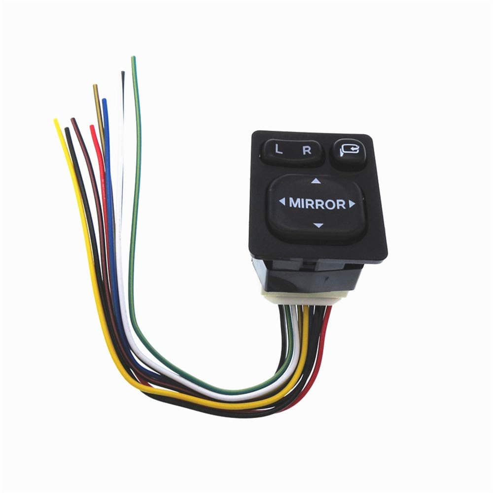 Malcayang Power Auto Rear Mirror Folding Switch with Wire Harness 84872-52040 for Toyota Vios Rav4 Camry Scion Lexus