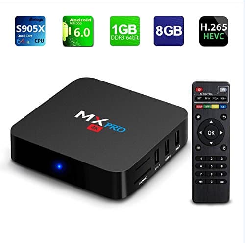 MX Pro 4K Android tv box Amlogic S905X 64 Bits Quad-Core CPU 1GB RAM/8GB ROM Mini Pc Smart 1080P 4K Set Top Box