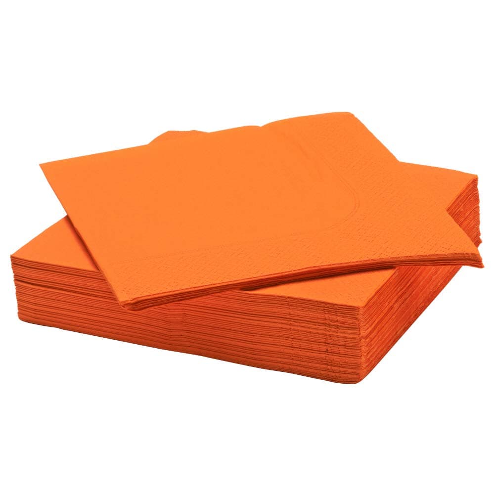 Paper Napkin, Orange 50 Pieces