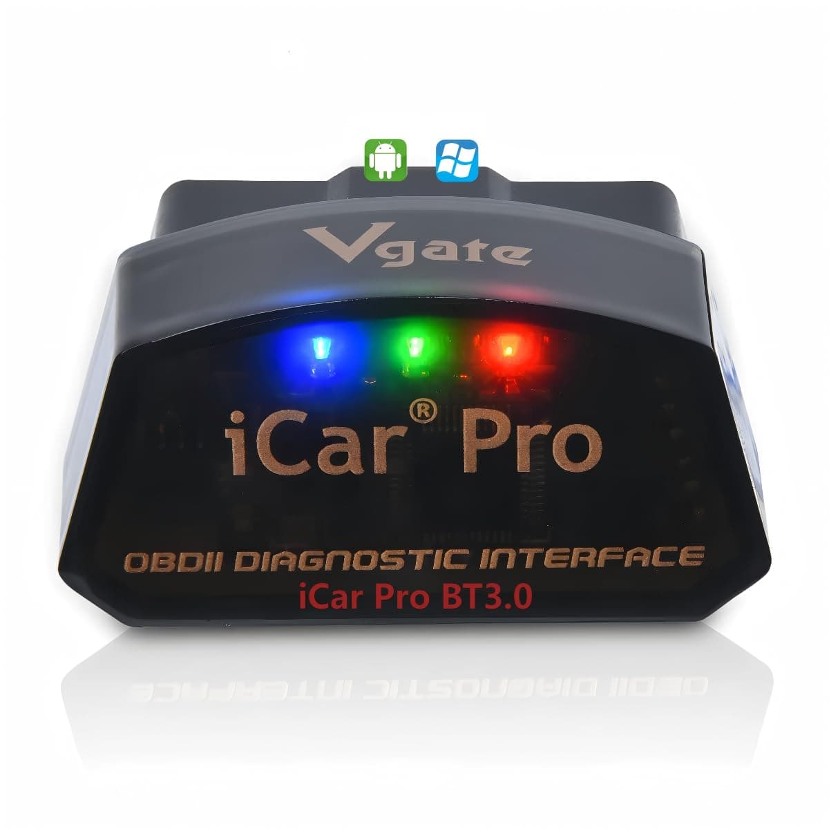 iCar Pro Bluetooth 3.0 OBD2 Code Reader OBDII Scanner Scan Tool Car Fault Check Engine Light for Torque Android Compatible with ELM327 Adapter