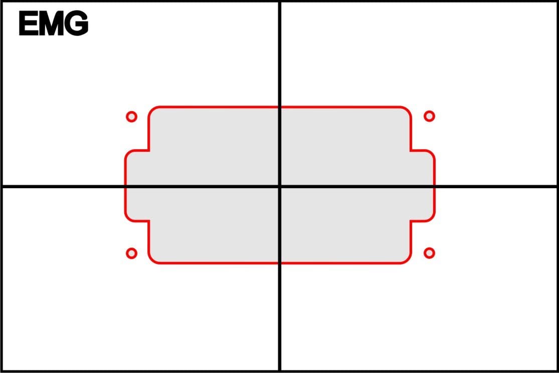 Pickup Routing Template- EMG Humbucker