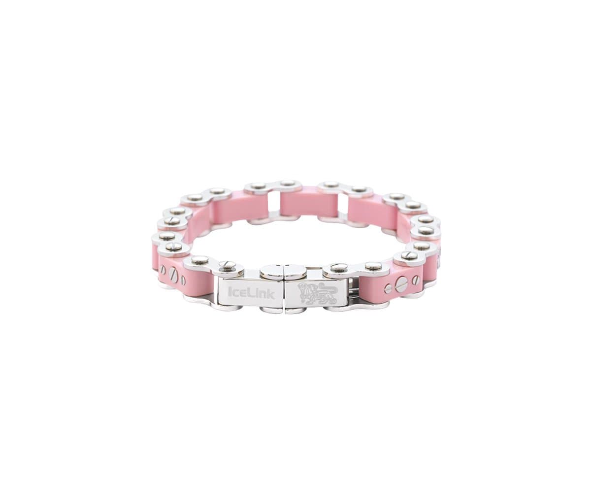 IceLink Pink Bicycle Link Thick Bracelet
