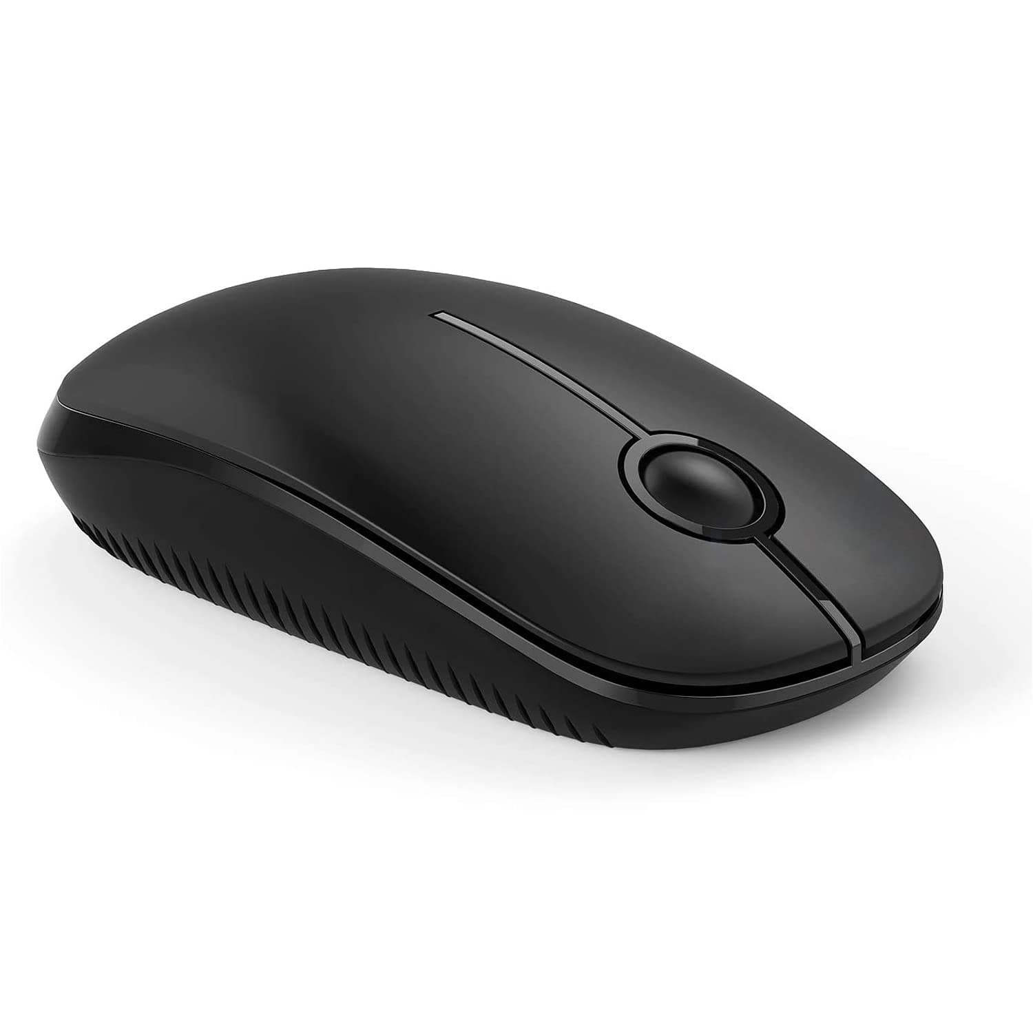 TechGarden Slim Wireless Mouse, Silent Cordless with USB Receiver, Portable Travel Mouse for Laptop Desktop PC Chromebook - Black