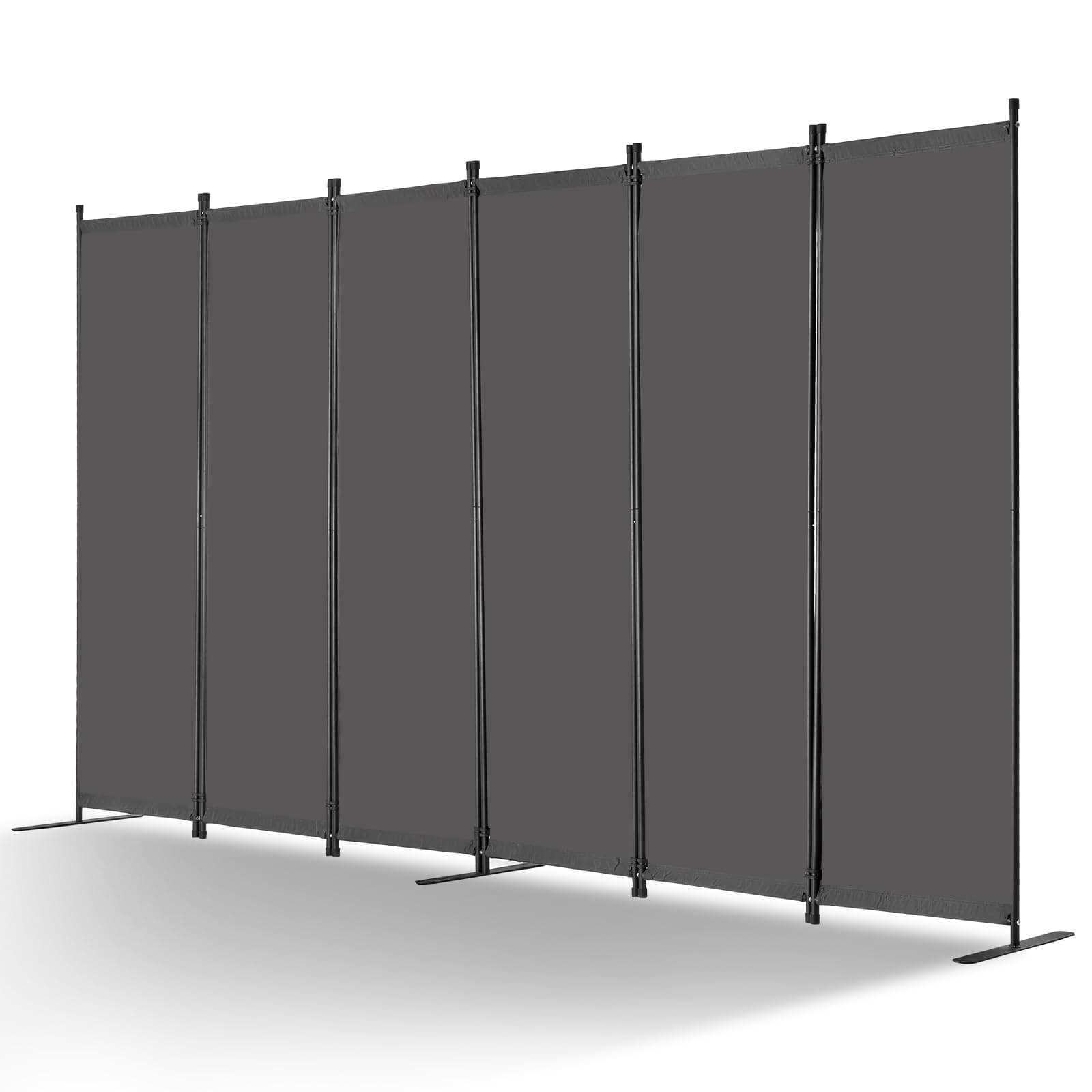 VEVOR Room Divider, 6 Panel Room Divider, Folding Privacy Screen and Portable Partition Divider for Room Separation, Freestanding Room Partitions for Office, Bedroom, Study, Grey