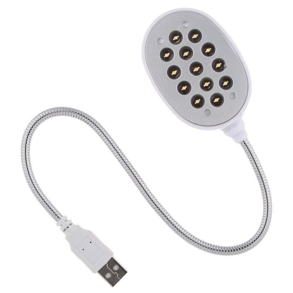 Storin USB Powered Flexible 13-LED Light Neck White Light Lamp (Color May Vary)