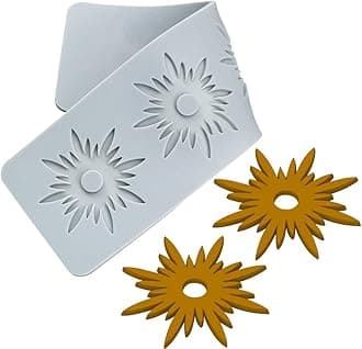 TUKE Silicone Mold 3D Star Fondant Lace Pad Cake Silicone Mold Cake Fondant Silicone Mold Fondant Clay Mould for Sugarcraft Polymer Clay Cupcakes Chocolate Candy Gray 9.16 x 2.6 x 0.12inch