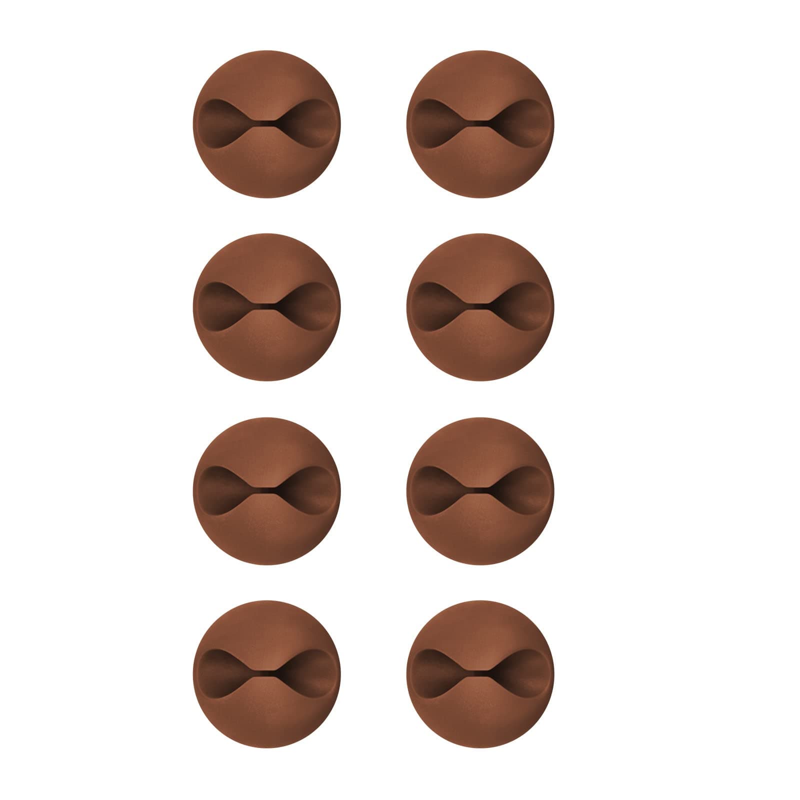CHEFBEE 8 Pack Adhesive Cable Clips, Cable Cord Holder Organizer Management System for Desk, Wire Clips for All Your Computer, Electrical, Charging or Mouse Cord, Coffee