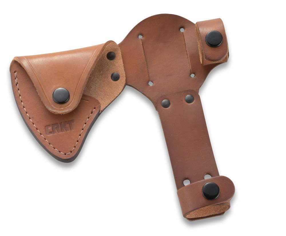 Woods Chogan Tomahawk Sheath: Full Grained Leather, Multiple Snaps, Belt Loops for Secure Carry of T-Hawk, for Use 2730 D2730