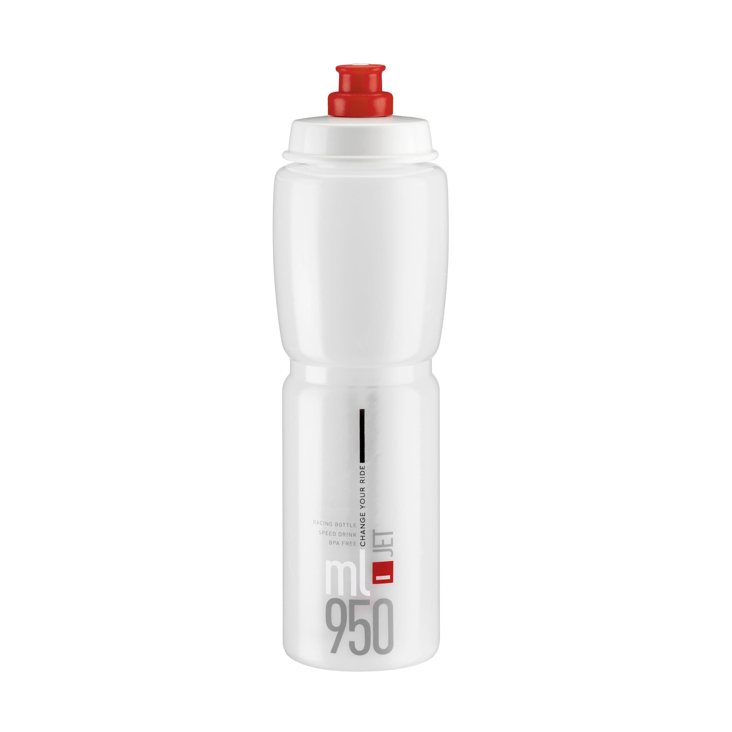Elite Jet Water Bottle Clear Red Logo