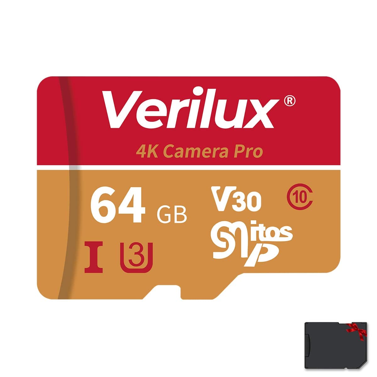 Verilux® Micro SD Card 64 GB Universal Camera SD Card Memory Card with SD Card Adapter Compatible with Nintendo-Switch Memory Card, UHS-I C10 U3 V30 4K UHD Video 80MB/s Reading for Samsung, Oppo, Vivo