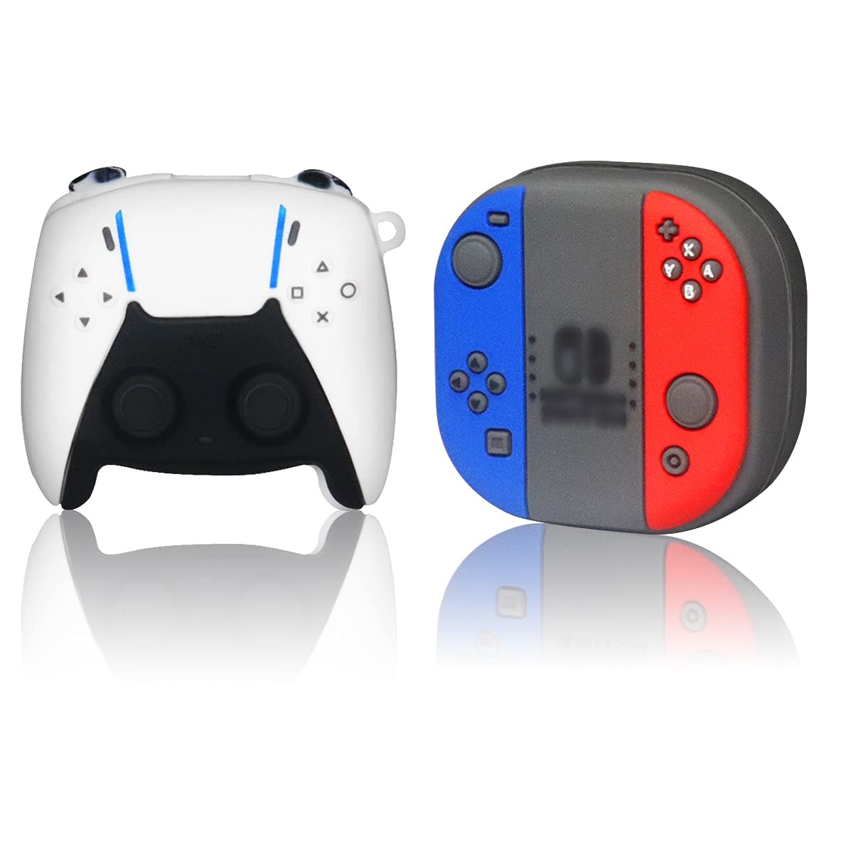 [2 Pack] TOLUOHU Case for Samsung Galaxy Buds 2 Pro (2022)/Galaxy Buds 2/Galaxy Buds Live/Galaxy Buds Pro, Shockproof Silicone Protective Cover Cute 3D Cartoon Funny for Kids Girls Teens (Switch+PS5)