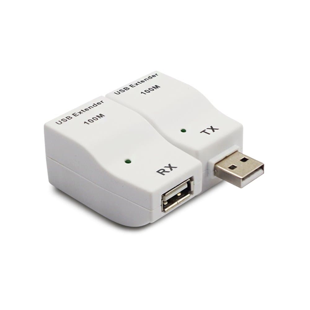 CKL USB Extender Over CAT5/CAT5E/CAT6 STP Cable for USB Signal Extension up to 100M (328 Feet) Support Windows 98SE/ME/2000/XP, Linux White CKL-100U