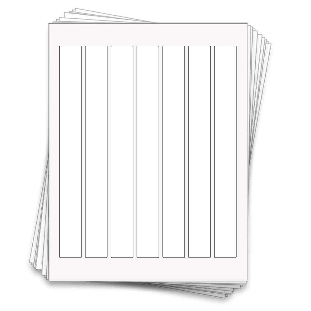 35 Wrap Around Jar Labels for 2 oz and 4 oz Cosmetic Containers, 9 x .93, Professional Weatherproof and Waterproof Vinyl White