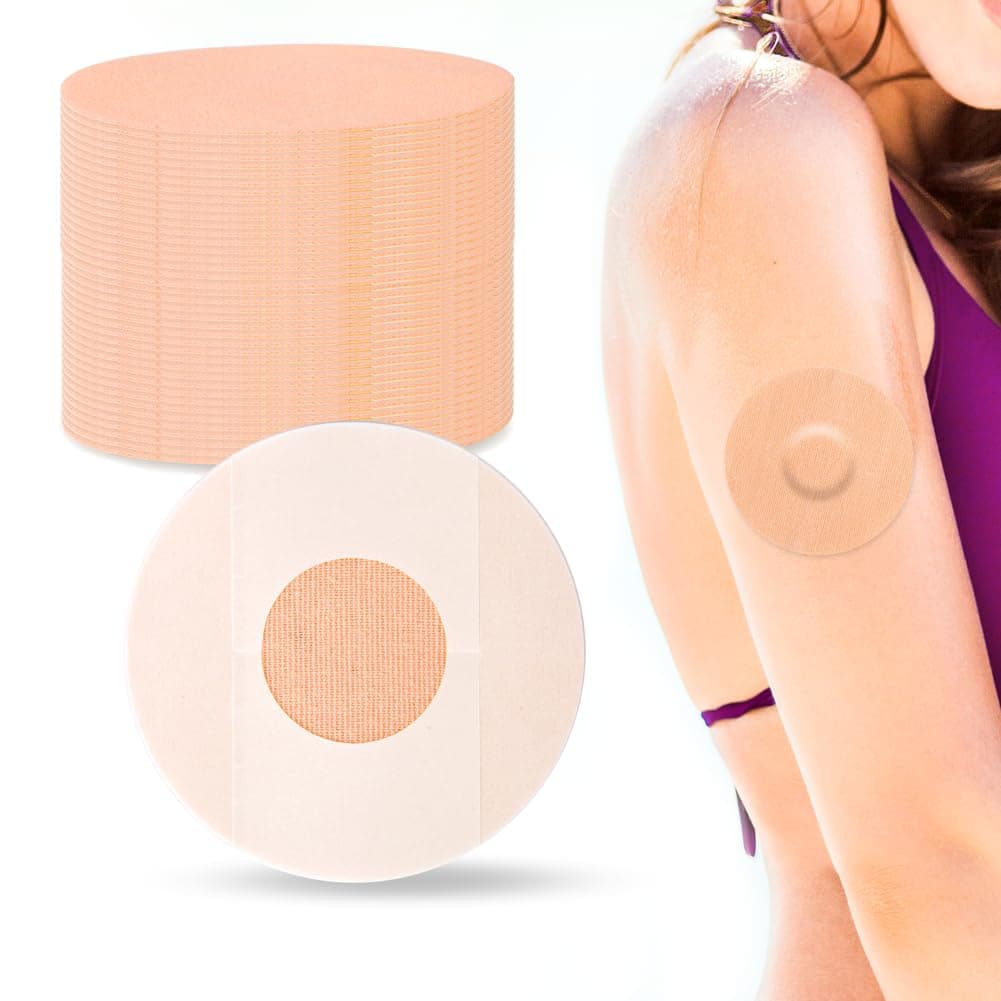Libre 2 Sensor Covers Waterproof - 40 Packs Freestyle Libre 2 Sensor Patches, Breathable Libre Sensor Cover Adhesive Patches, CGM Patches by YOUSHARES (Beige)