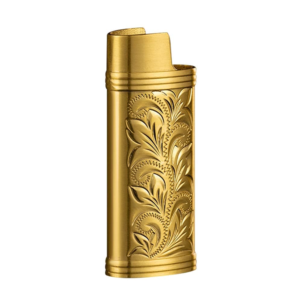 Metal Lighter Case Cover for Mini BIC Lighter, Reusable Lighter Case Holder, Stylish Vintage Lighter Case for Outdoor Travel