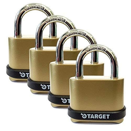 Target Locks® 4 Digit Combination 57mm Heavy Duty High Security Padlock (4 Locks)