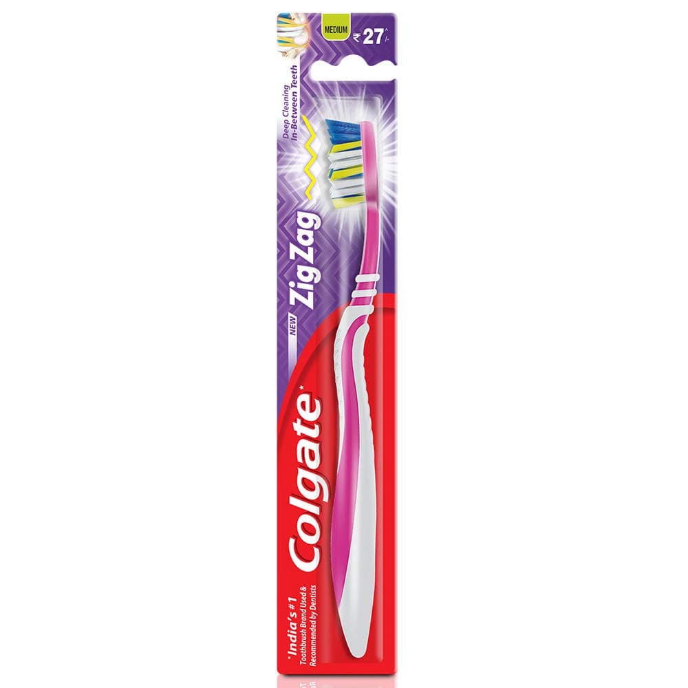 Colgate ZigZag Medium Bristle Toothbrush - (Color May Vary)