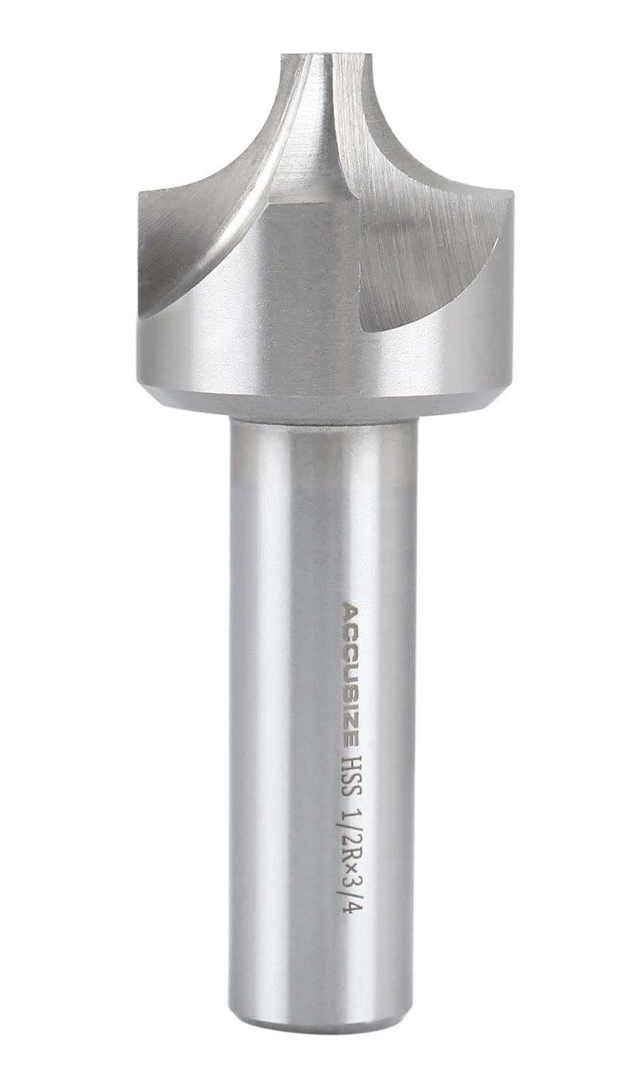Accusize''dustrial Tools 1/2'', H.S.S. Corner Rounding End Mills, 3/4'', Shank Dia, 1-1/2'' Cutter Dia, 3-7/8'' Overall Length, 1011-1234