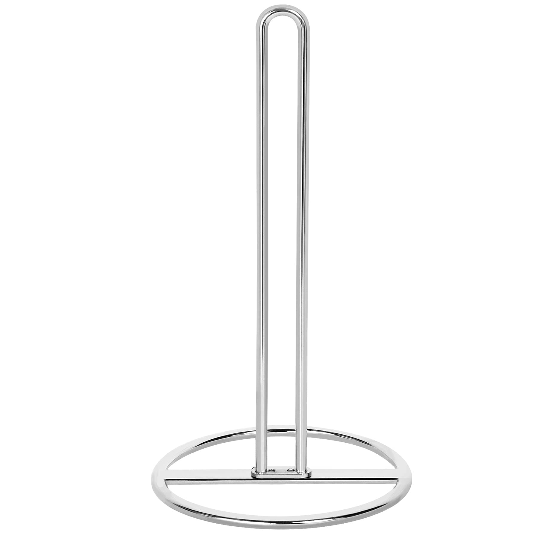 Paper Towel Holder - Free Standing, Silver - Fits Standard and Large Rolls - Countertop or Dining Table