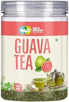 WAY 4 ORGANIC W4O Guava Leaf Tea/Psidium guajava Tea 100 g Canister Pack (Pack of 1)