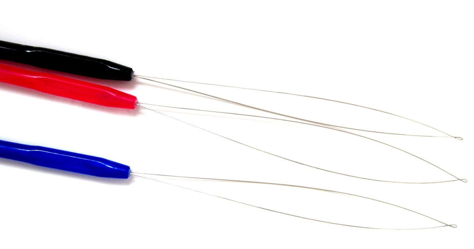 FamilyFirst Tradings3x Hair Extension Tools- Micro Ring Bead Pulling Hoop Loop Feather Threader I-Tip