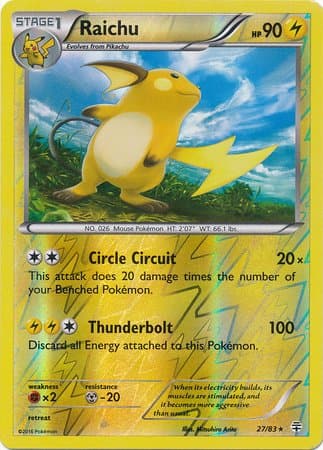 Pokemon - Raichu (27/83) - Generations - Reverse Holo