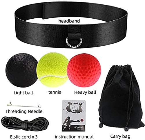TAESOUWBoxing Reflex Ball - Boxing Training Ball 3 Difficulty Level Boxing Ball with Headband, Suit for Reaction, Agility, Punching Speed, Fight Skill and Hand Eye Coordination Training