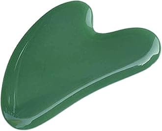Guasha Tool Heart-Shaped Prevent Wrinkle Green Wrinkle Reducing Massage Stone for Adult Massage Roller Board