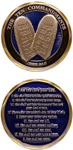 10 Commandments Challenge Coin