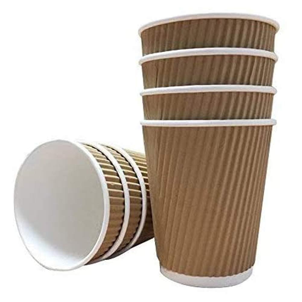 12oz Double Wall/Ripple Paper Cups x 100
