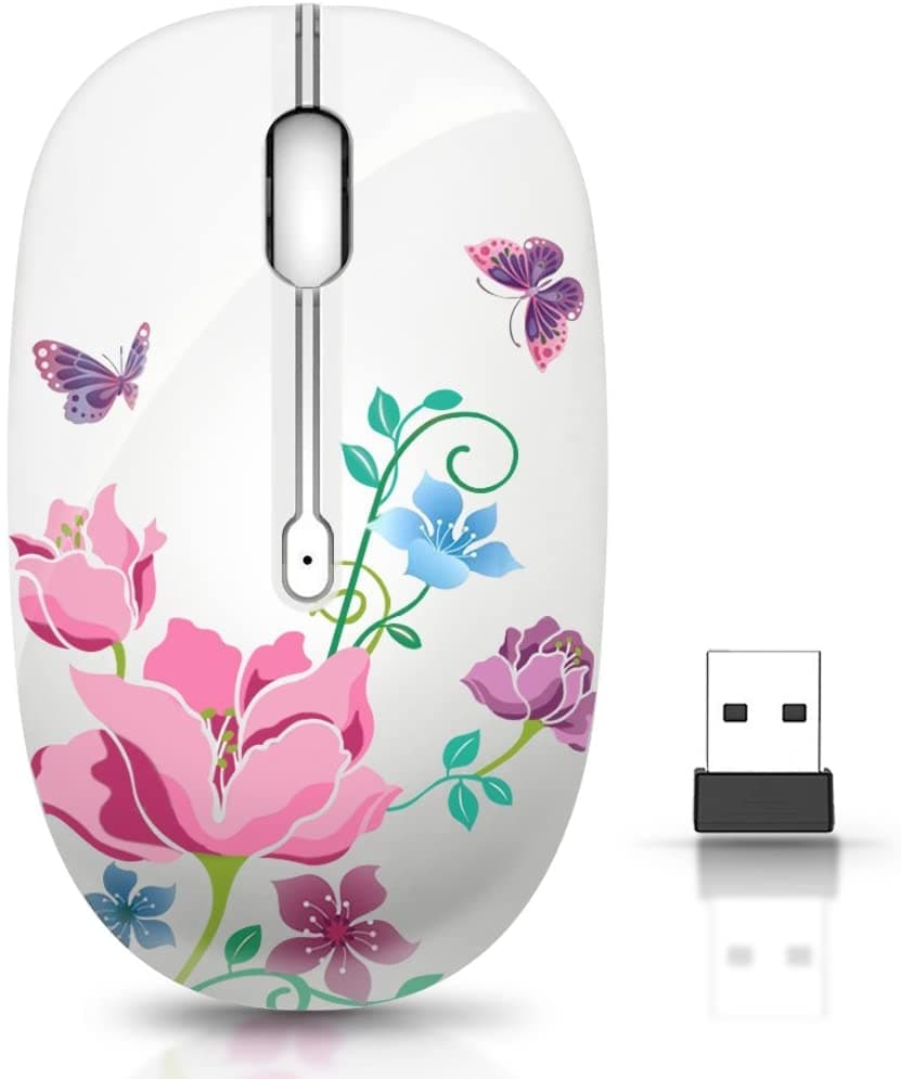 JUHOOWireless Mouse with Nano Receiver for PC, Laptop, Notebook, Computer, MacBook.