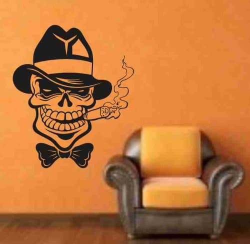 Dabbledown Decals Skull Version 120 Bones Cigar Wall Vinyl Decal Sticker Art Graphic Sticker Skulls Wall Vinyl Decal Sticker Art Graphic Sticker Sugar Skull Sugarskull
