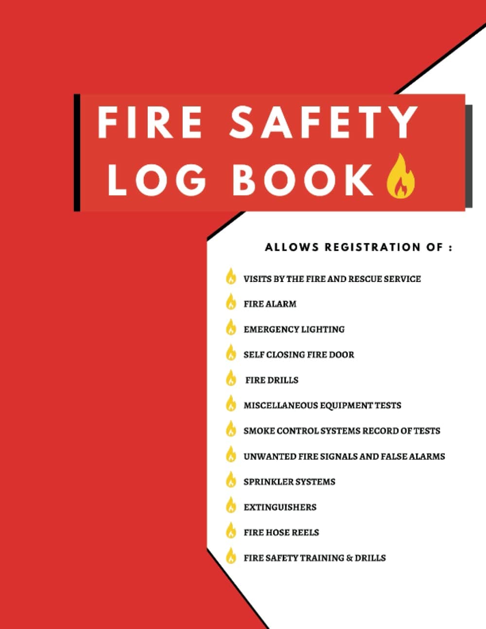 – Fire Safety Log Book: Fire Alarm Testing And Maintenance Log For Landlords, Workplaces And Schools.