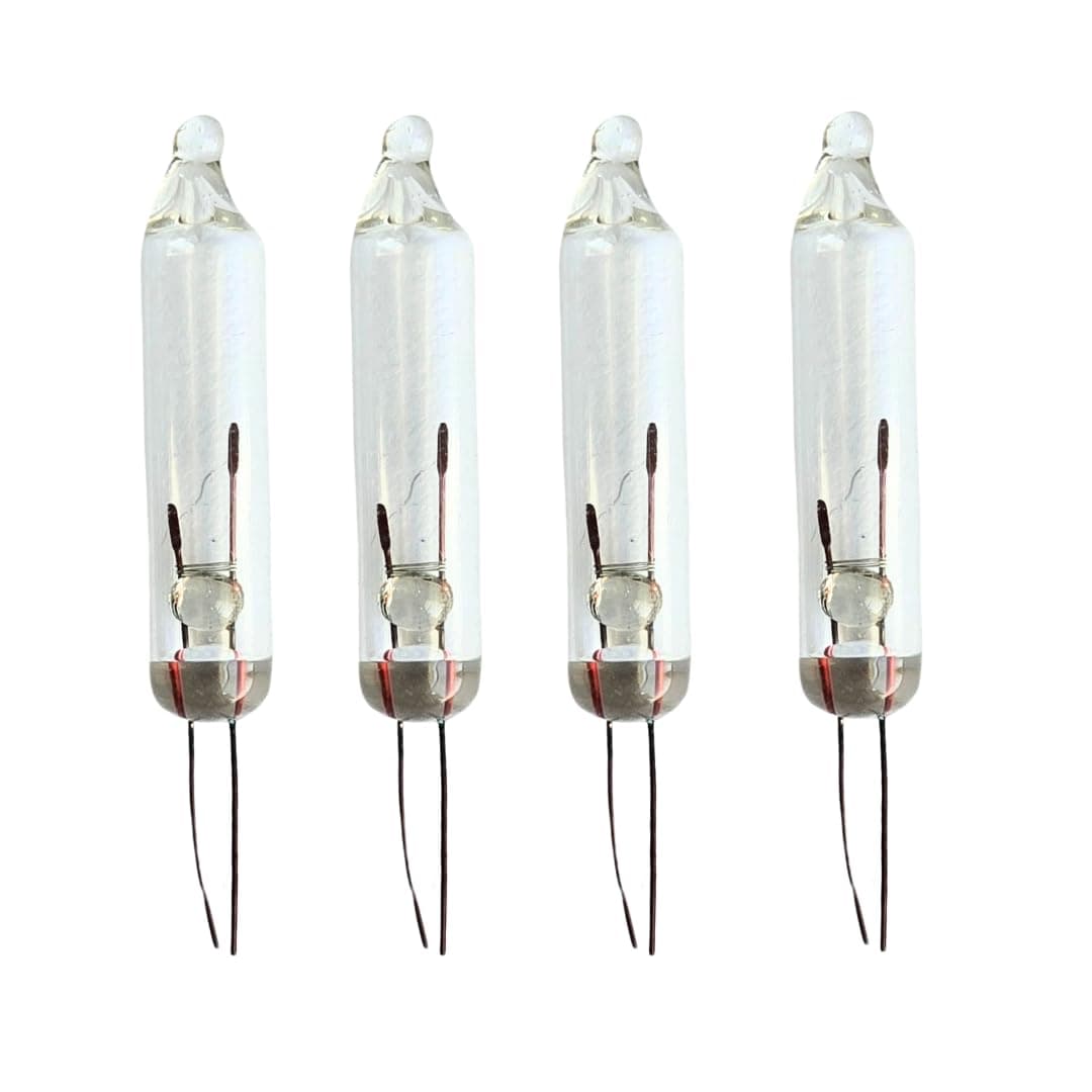 100 Clear Replacement Mini Glass Bulbs - Incandescent 2.5 Volt 0.1amp.25w ES Heavy Duty - NO Bases -for pre-lit Trees & 200+ Strings (NOT Standard 2.5volt Bulbs!!Read Full Description!)
