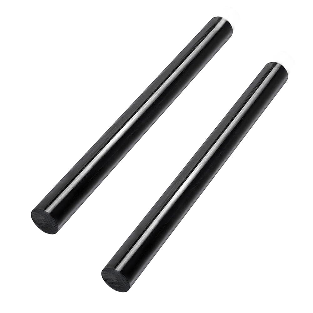 2 Pack Round Acetal Copolymer Rods - 3/4 -Inch Diameter and 12-Inch Length Opaque Black Acetal Copolymer Rods （POM-C） Perfect for Non-Marring Fixtures (0.75in×12in)