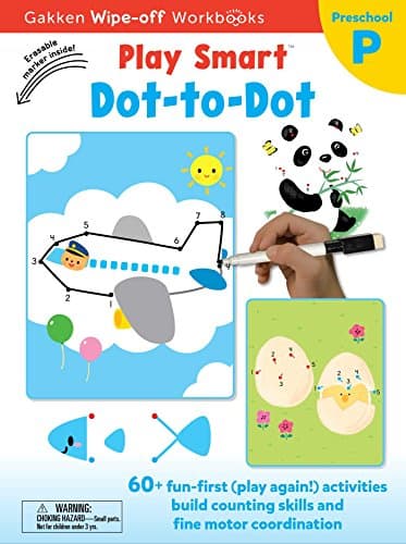Play Smart Dot-to-Dot Ages 2-4: At-home Wipe-off Workbook with Erasable Marker (18)