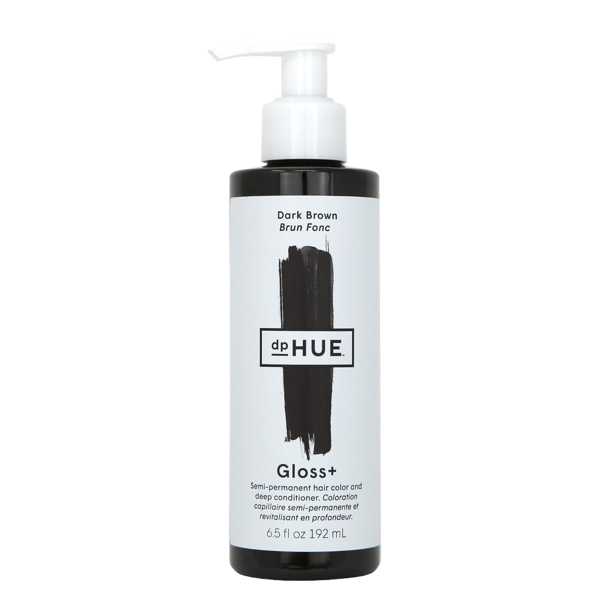 Gloss+, Dark Brown - 6.5 oz (8-12 Applications) - Semi-Permanent Hair Color & Conditioner - Lasts Up to Eight Washes - Paraben, SLS & SLES Sulfate Free - Vegan, Leaping Bunny Certified