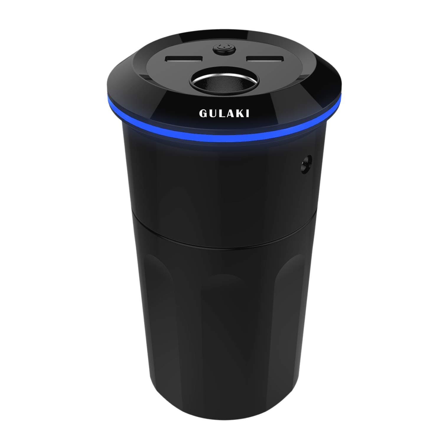 Car Diffuser Essential Oils - Multifunction Cool Mist Humidifier with 2 USB Ports and 1 Car Charger Socket (Black)