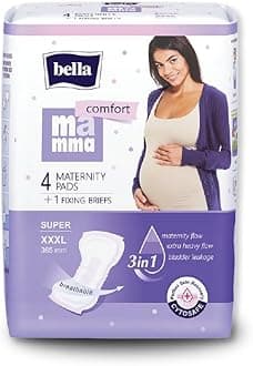 Bella Mamma Comfort Super Maternity Pads | After Delivery For Women | Anatomical Shape | Ultra Absorption | CYTOSAFE Perfect Skin Recovery | Size XXXL | 4 Pads + 1 Fixing Briefs