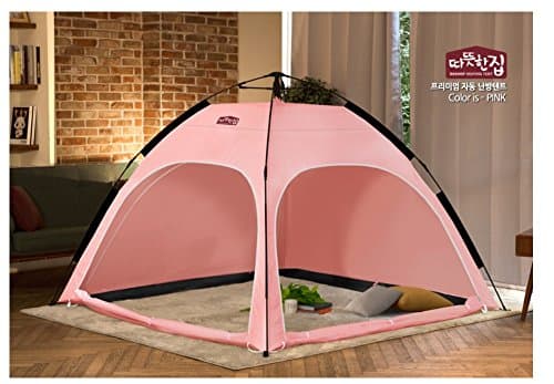 DASHOP Premium Indoor Heating Tent Easy Auto System Pink (For 4~5 people: 210 x 210 x 150)