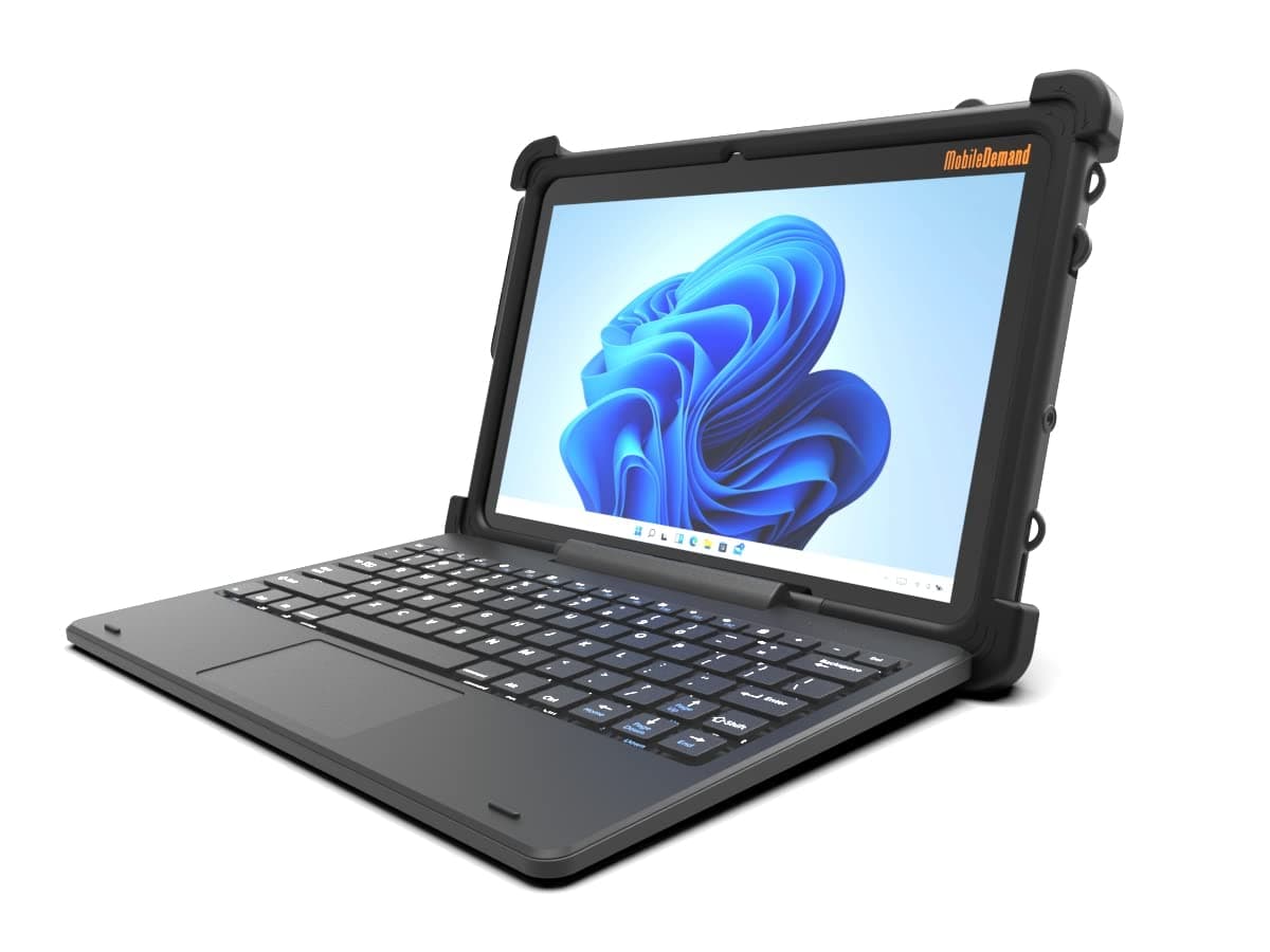 MobileDemandFlex 10B Rugged 10 inch Tablet with Keyboard and Windows 11 Pro Upgrade, A Rugged Laptop Tablet PC,(Beats Traditional Laptop Computer in Rigidity), Field Work Business Laptop